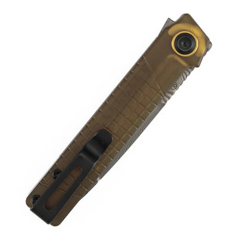 Tenable Kitpu Folding Knife PEI/Ultem Handle Damascus Drop Point Plain Edge B2123A5