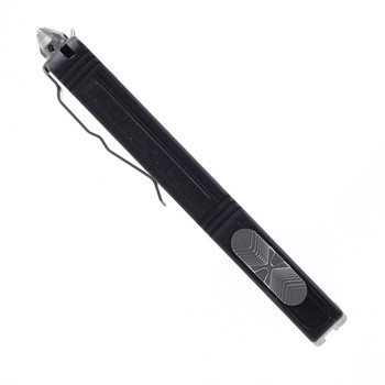 (No Box) 2021 Microtech Scarab OTF Automatic Knife Black Handle Stonewashed M390 Drop Point Blade 278-10
