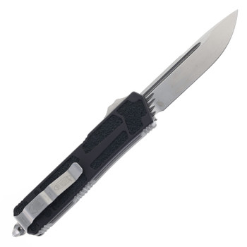 (No Box) 2021 Microtech Scarab OTF Automatic Knife Black Handle Stonewashed M390 Drop Point Blade 278-10
