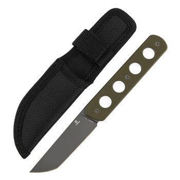 Tenable Foosa Fixed Blade Knife Olive Green G10 Handle D2 Tanto Plain Edge Gray Finish G2020A4
