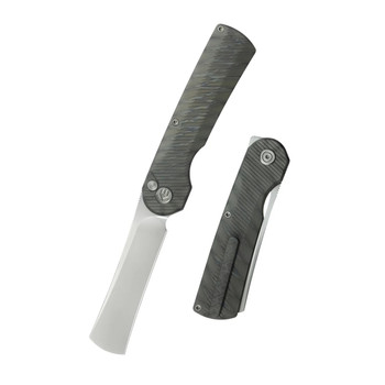 KB Ikul Folding Knife Flame Titanium Handle M390 Razor Plain Edge