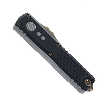 Microtech UTX-85 Gen IV OTF Signature Series Automatic Knife Jedi Master Green Aluminum Handle Green M390MK D/E Partial Serrated Blade 12324-2JM