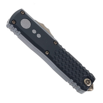 Microtech UTX-85 Gen IV OTF Signature Series Automatic Knife Jedi Master Green Aluminum Handle Green M390MK Full Serrated Blade 12324-3JM