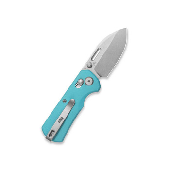 GEO Belluf Folding Knife Bright Blue G10 Handle M390 Drop Point Plain Edge Stonewash Finish GEO2508B