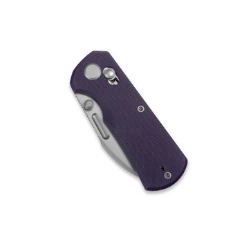 GEO Belluf Folding Knife Purple G10 Handle M390 Drop Point Plain Edge Stonewash Finish GEO2508C