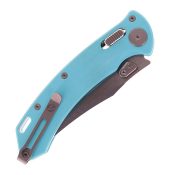 Meteor Knives Reaper Folding Knife Blue G10 Handle 4.3" XW-42 Blade LX06C