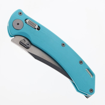Meteor Knives Reaper Folding Knife Blue G10 Handle 4.3" XW-42 Blade LX06C