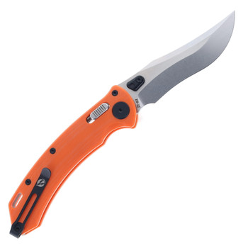 Meteor Knives Reaper Folding Knife Orange G10 Handle 4.3" XW-42 Blade LX06D