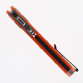 Meteor Knives Reaper Folding Knife Orange G10 Handle 4.3" XW-42 Blade LX06D