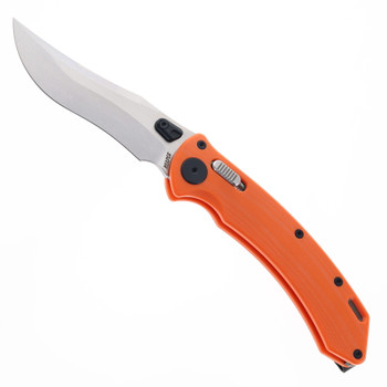Meteor Knives Reaper Folding Knife Orange G10 Handle 4.3" XW-42 Blade LX06D