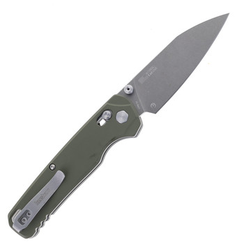 Kershaw Bel Air XL Folding Knife Olive Aluminum Handle CPM 3V Reverse Tanto Plain Edge 6110OL