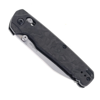 Kershaw Bel Air XL Folding Knife Black Marble Carbon Fiber Handle Magnacut Reverse Tanto Plain Edge 6110CF