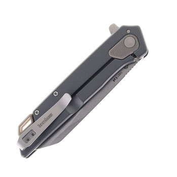 Kershaw Misdirect XL Folding Knife Gray Stainless Steel Handle 4Cr14 Reverse Tanto Plain Edge Stonewash Finish 1441