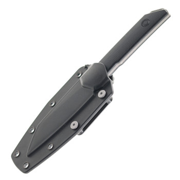 Kershaw Mini Iridium Fixed Blade Knife Gray Stainless Steel Handle 4Cr14 Reverse Tanto Plain Edge 1051