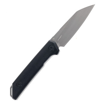 Kershaw Mini Iridium Fixed Blade Knife Gray Stainless Steel Handle 4Cr14 Reverse Tanto Plain Edge 1051
