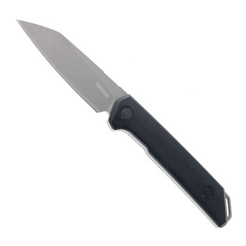 Kershaw Mini Iridium Fixed Blade Knife Gray Stainless Steel Handle 4Cr14 Reverse Tanto Plain Edge 1051