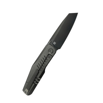 (Open Box) Returned KB Protocol Folding Knife DLC Titanium Handle M390 Tanto Point Plain Edge DLC Finish KB419C