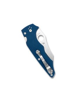 Syderco YoJumbo Folding Knife Cobalt Blue G10 Handle SPY27 Wharncliffe Plain Edge Satin Finish C253GPCBL