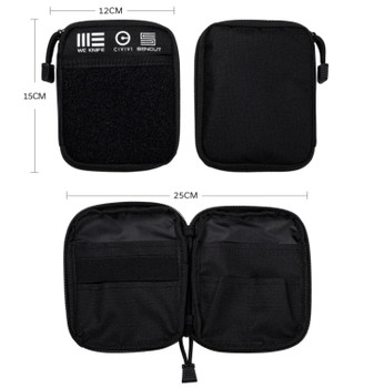 (Free with $29 WE, Civivi , Sencut Purchase) Zipper Knife EDC Pocket Organize Pouch Case Black Polyester Construction