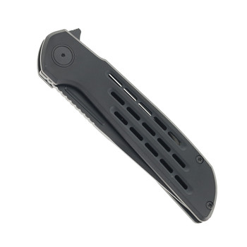 Reate Remedy Folding Knife Black PVD Titanium Handle Elmax Drop Point Plain Edge Satin Finish