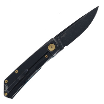 Real Steel Folding Knife Arctic Storm FatCarbon/Titanium Handle N690 Drop Point Plain Edge 7072FC9