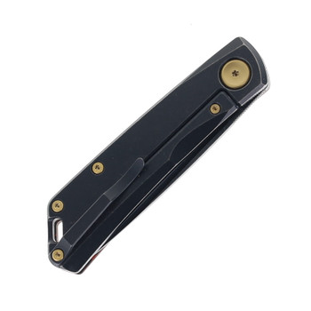 Real Steel Folding Knife Toxic Storm FatCarbon/Titanium Handle N690 Drop Point Plain Edge 7072FC8