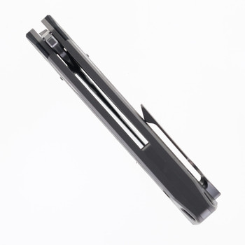 TwoSun Folding Knife Titanium/Carbon Fiber Handle K110 Plain Edge Satin Finish TS524-K110-CF