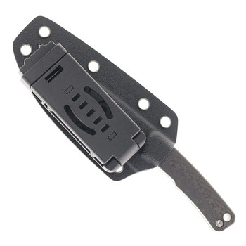 TwoSun Mini Fixed Blade Knife Black Carbon Fiber Handle M390 Plain Edge Satin Finish TS540-M390-KS