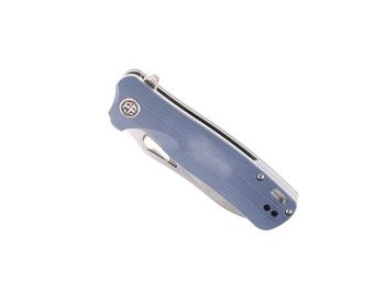 Open Box / Return Petrified Fish Bunta Folding Knife Gray G10 Handle D2 Plain Edge Satin Finish PF868-B