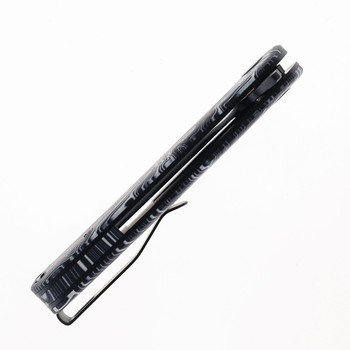 Open Box/ Return Petrified Fish Rogue Folding Knife White Gmascus G10 Handle 154CM Plain Black Blade PFE14-WDMW