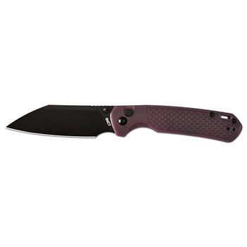 CJRB Pyrite-Light Folding Knife Brown to Red FRN Handle AR-RPM9 Wharncliffe Plain Edge Black PVD Finish J1945-BRD