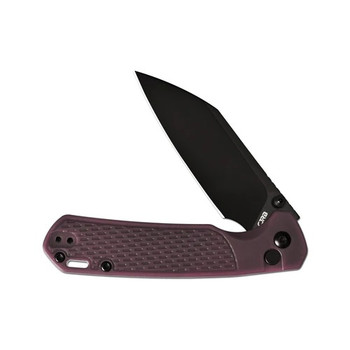 CJRB Pyrite-Light Folding Knife Brown to Red FRN Handle AR-RPM9 Wharncliffe Plain Edge Black PVD Finish J1945-BRD