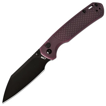 CJRB Pyrite-Light Folding Knife Brown to Red FRN Handle AR-RPM9 Wharncliffe Plain Edge Black PVD Finish J1945-BRD