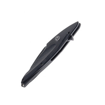 Open Box/ Return Petrified Fish E10-DDW Hummingbird Folding Knife Black Titanium Handle Black stonewashed M390 Blade