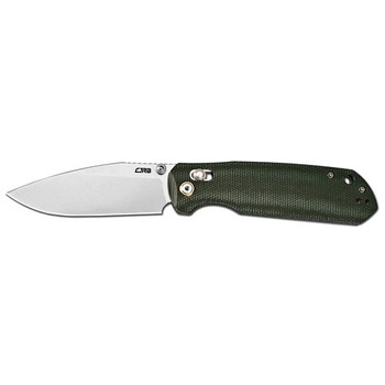 CJRB Mega Maximal Folding Knife Green Micarta Handle AR-RPM9 Drop Point Plain Edge Stonewash Finish J1954L-MGN