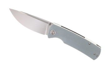 Open Box/ ReturnPetrified Fish Beluga Folding Knife Gray G10 Handle K110 Plain Edge Sandblast Finish PFP01-GA