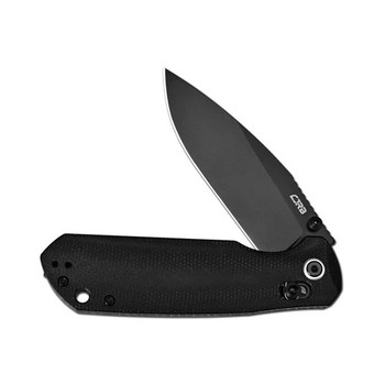CJRB Mega Maximal Folding Knife Black Micarta Handle AR-RPM9 Drop Point Plain Edge Black PVD Finish  J1954L-BBK