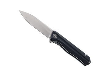 Open Box/ Return Petrified Fish Folding Knife Black G10 Handle D2 Plain Edge Stonewash Finish PF-818DW