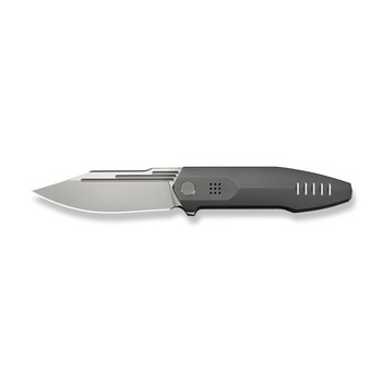 WE Flight Line Folding Knife Dark Gray Titanium Handle M390 Plain Edge Stonewash Finish Limited WE23089-1