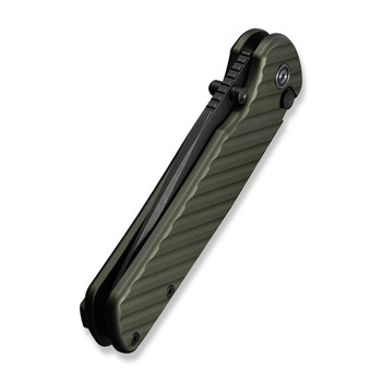 Civivi Iron Tide Folding Knife Forest Green Aluminum Handle 14C28N Plain Edge Black Stonewash Finish C25011-2