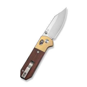 Civivi Yonder Folding Knife Guibourtia Wood Handle 14C28N Plain Edge Satin Finish C25026-1