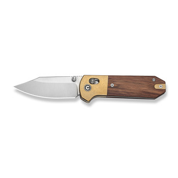 Civivi Yonder Folding Knife Guibourtia Wood Handle 14C28N Plain Edge Satin Finish C25026-1