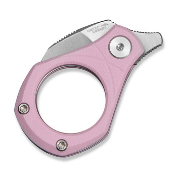 Civivi Pyrus Folding Knife Powder Pink G10 Handle 14C28N Hawkbill Plain Edge Satin Finish C23038-5