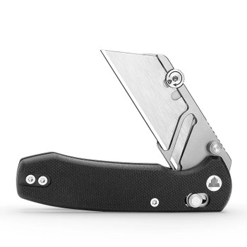 Trivisa Puppy-BG Folding Knife Black G10 Handle SK5 Plain Edge Stonewash Finish
