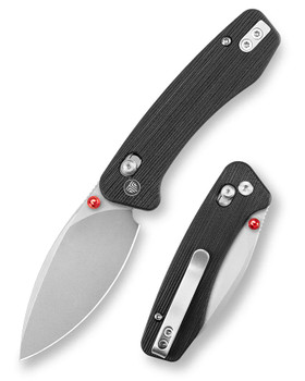Trivisa Koala-BG Folding Knife Black G10 Handle N690 Drop Point Plain Edge Stonewash Finsih