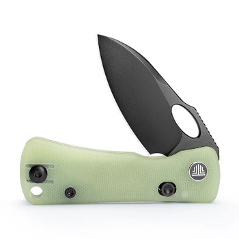 Trivisa Andromeda-TG Folding Knife Glow in the Dark G10 Handle 14C28N Drop Point Plain Edge Black PVD Finish