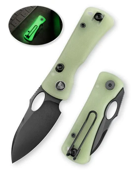 Trivisa Andromeda-TG Folding Knife Glow in the Dark G10 Handle 14C28N Drop Point Plain Edge Black PVD Finish