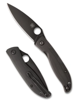 Spyderco Mantra 4 LinerLock Folding Knfe Black Micarta 8Cr13MoV Black Oxcide Blade C274GBBKP