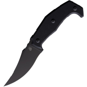 Bastinelli Creations Mood Fixed Blade Knife Black G10 Handle Magnacut Plain Edge Black PVD Finish BAS268