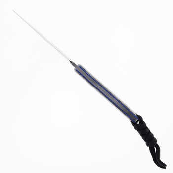 Jack Wolf Knives Gateway Fixed Blade Abalone Handle Sandvik 14C28N Blade